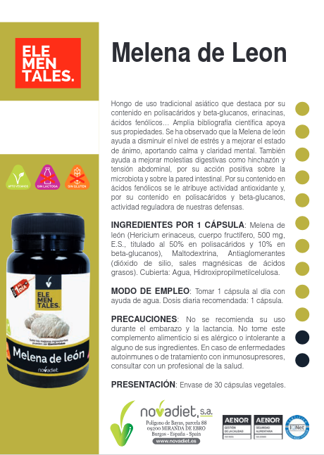 Melena de León Novadiet 30 cápsulas