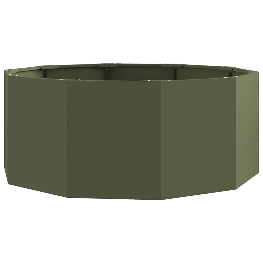 Jardinera Verde Oliva 90 X 90 X 35 Cm Acero_0