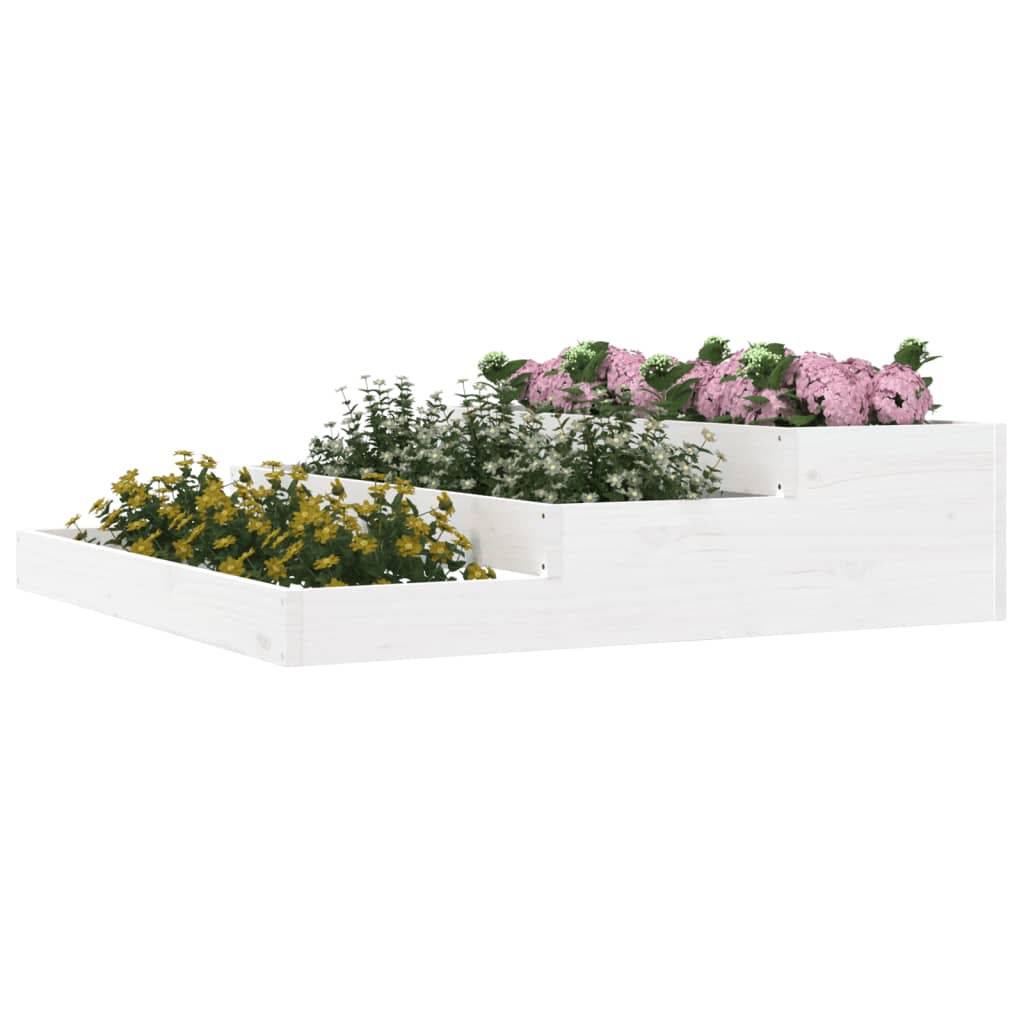 Jardinera Madera Maciza De Pino Blanco 107x107x27 Cm_2