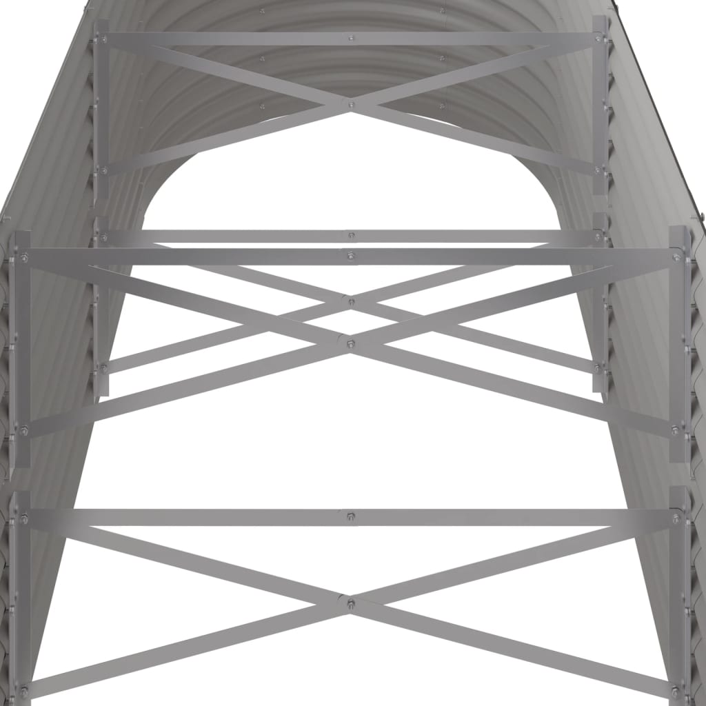 Jardinera Arriate Acero Galvanizado Gris 224x80x68 Cm_4