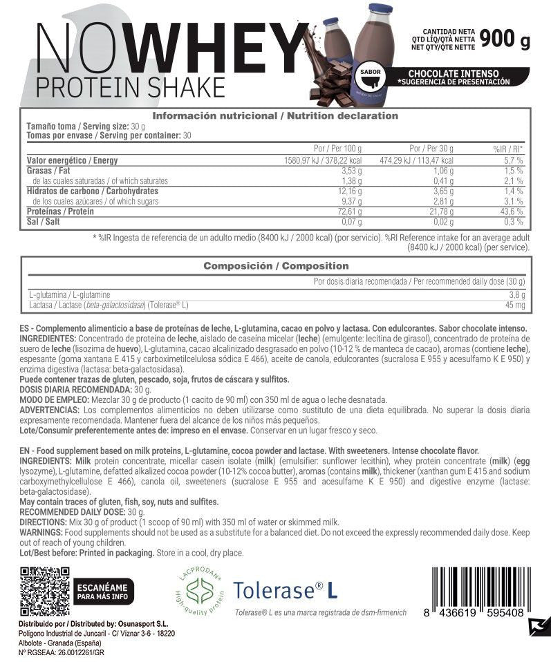 Nowhey Protein - 900g - Chocolate Intenso - Proteina De Leche - Masmusculo_5