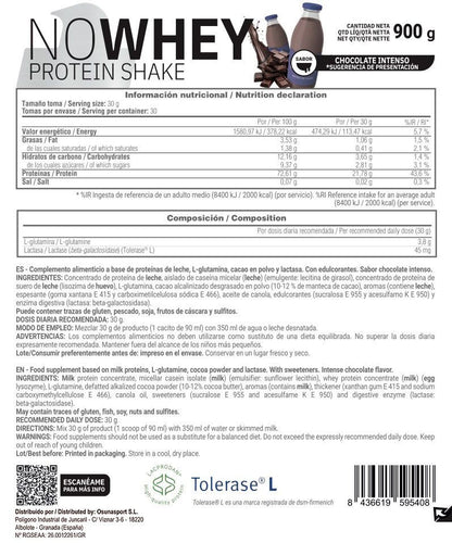 Nowhey Protein - 900g - Chocolate Intenso - Proteina De Leche - Masmusculo_5