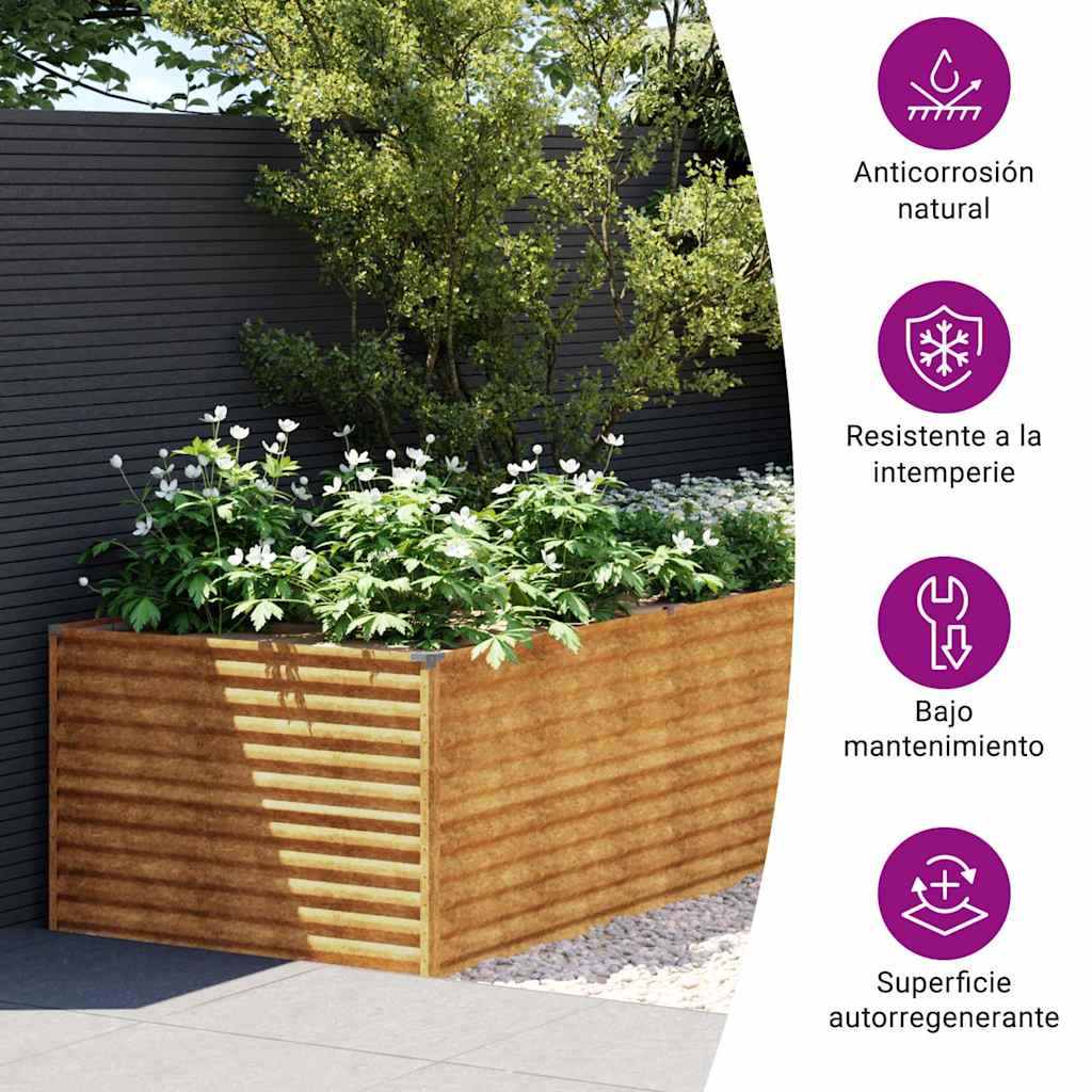 Jardinera De Acero Corten 479x100x69 Cm_3