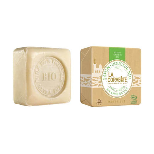 Jabón natural en pastilla Almendras dulces La Corvette 100 g