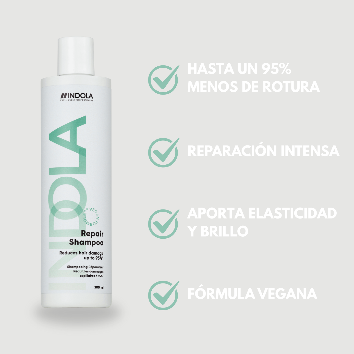 Indola Champú Reparador Profesional Para Cabello Dañado 300ml_4