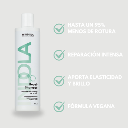 Indola Champú Reparador Profesional Para Cabello Dañado 300ml_4