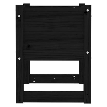 Jardinera 2 Unidades Madera Maciza De Pino Negro 40x40x52,5 Cm_5