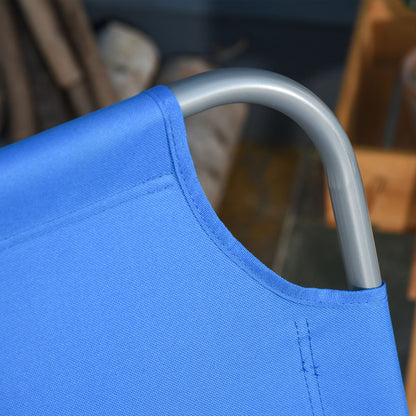 Outsunny Tumbona Plegable Con Respaldo Ajustable En 5 Niveles 187x55x24 Cm Azul_3