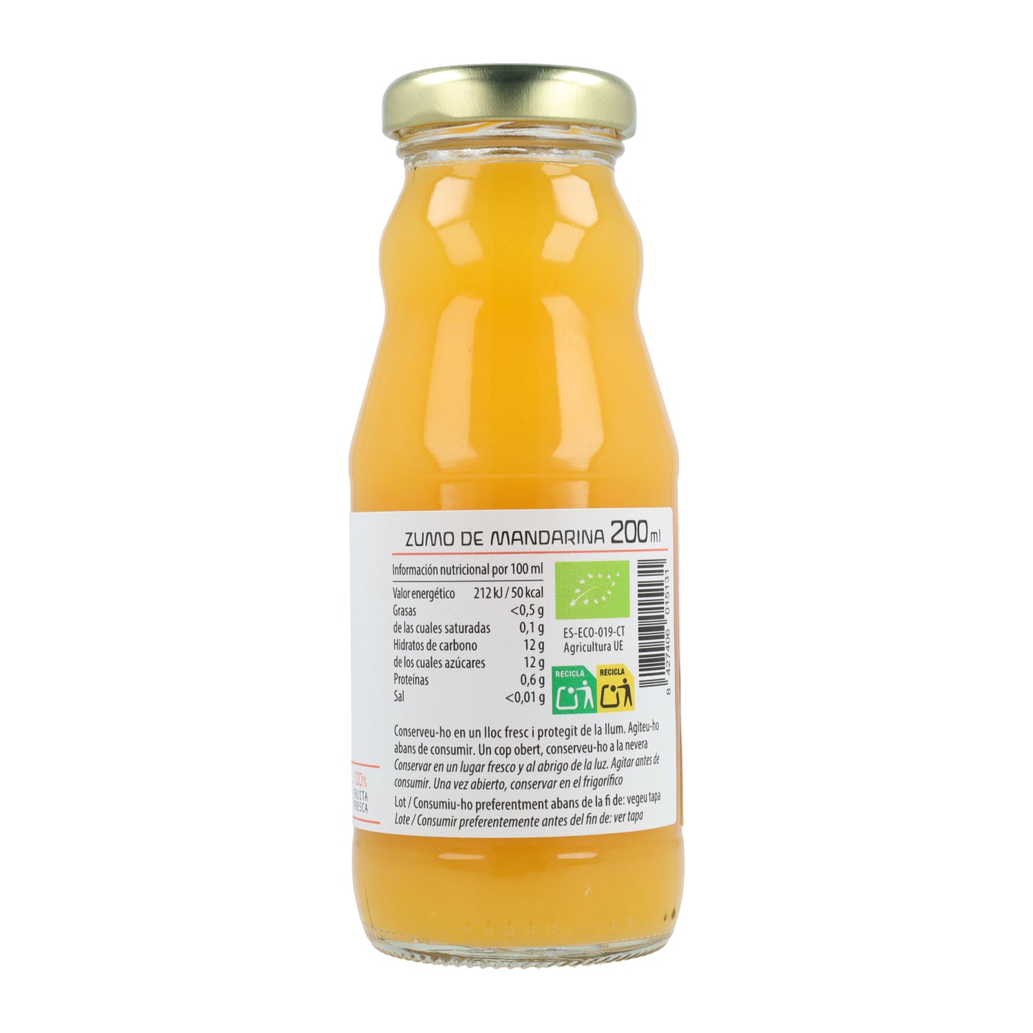 Zumo de Mandarina ECO Cal Valls 200 ml