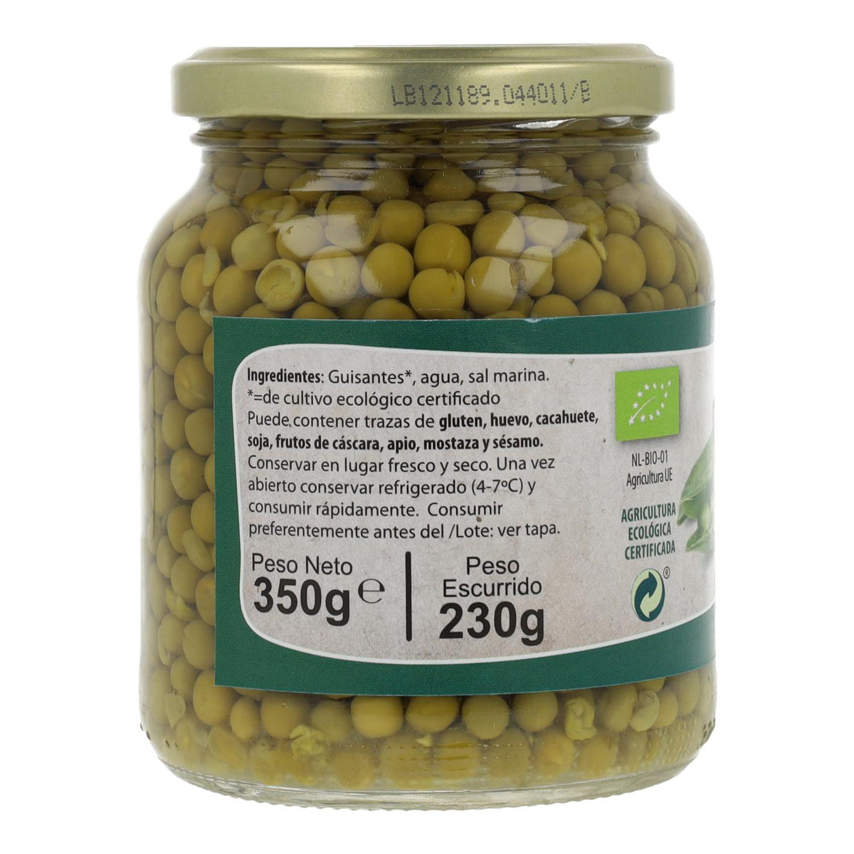 Guisantes ECO, 350 g. Natursoy