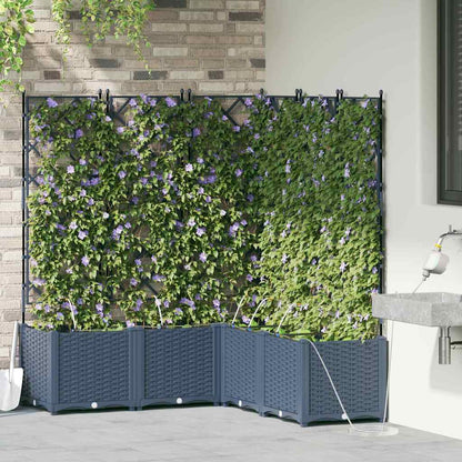 Macetero De Jardín 5 Uds. Gris 120 X 120 X 142 Cm Pp_2