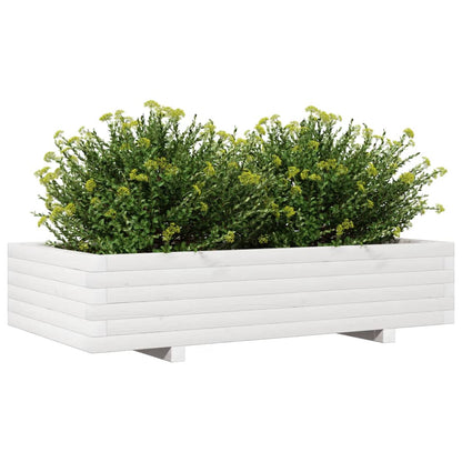Jardinera De Madera Maciza De Pino Blanco 110x60x26,5 Cm_3