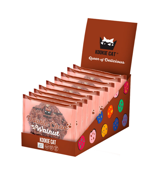Galletas Double Chocolate Y Nuez Kookie Cat 50g X 12 Uds Bio_0