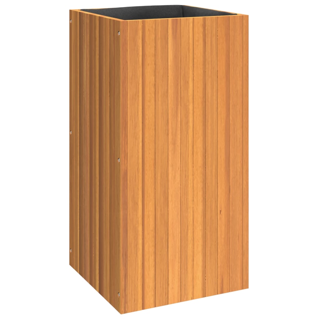 Jardinera De Madera Maciza De Acacia 45x45x90 Cm_0