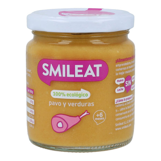 Tarrito BIO pavo y verduras +6 meses Smileat, 230g
