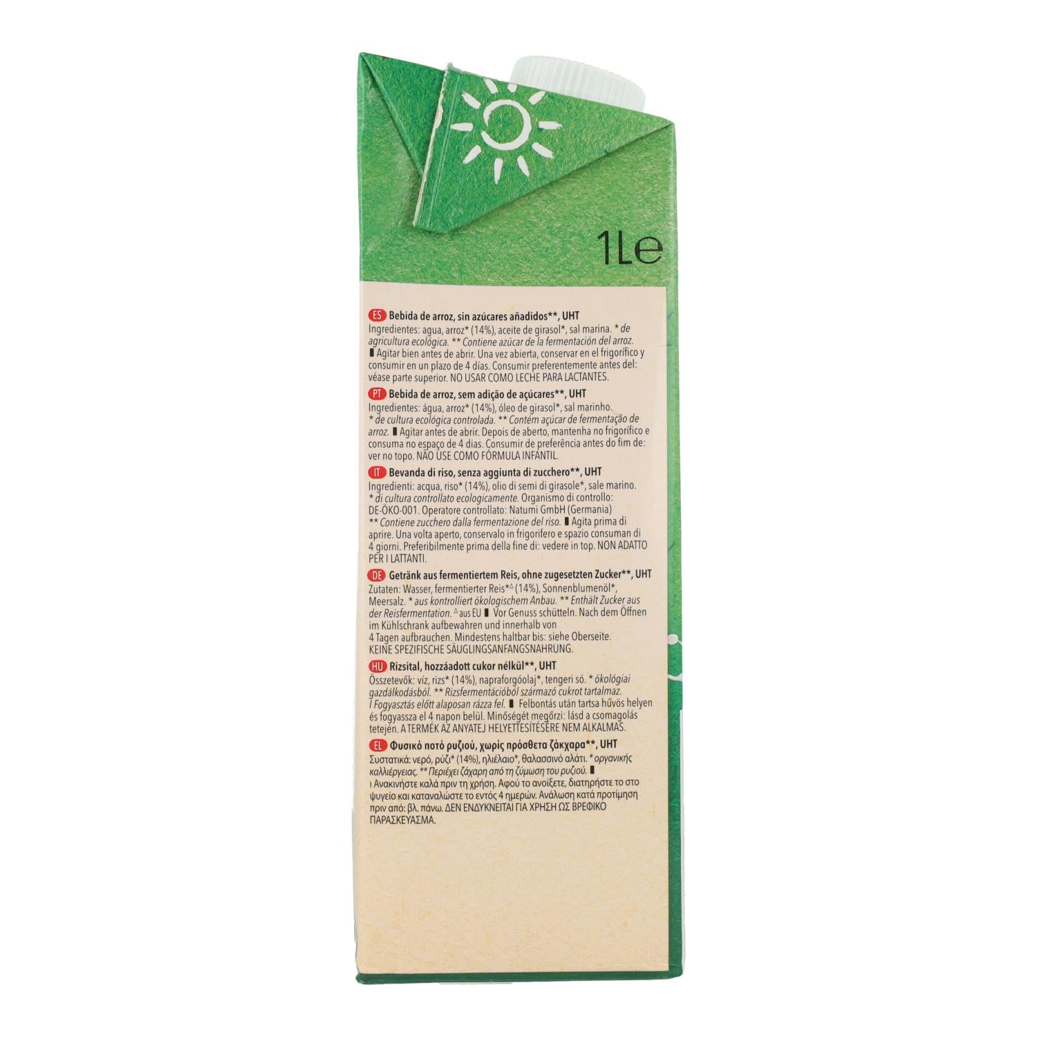 Pack 12 x Bebida de Arroz BIO Natumi 1 L
