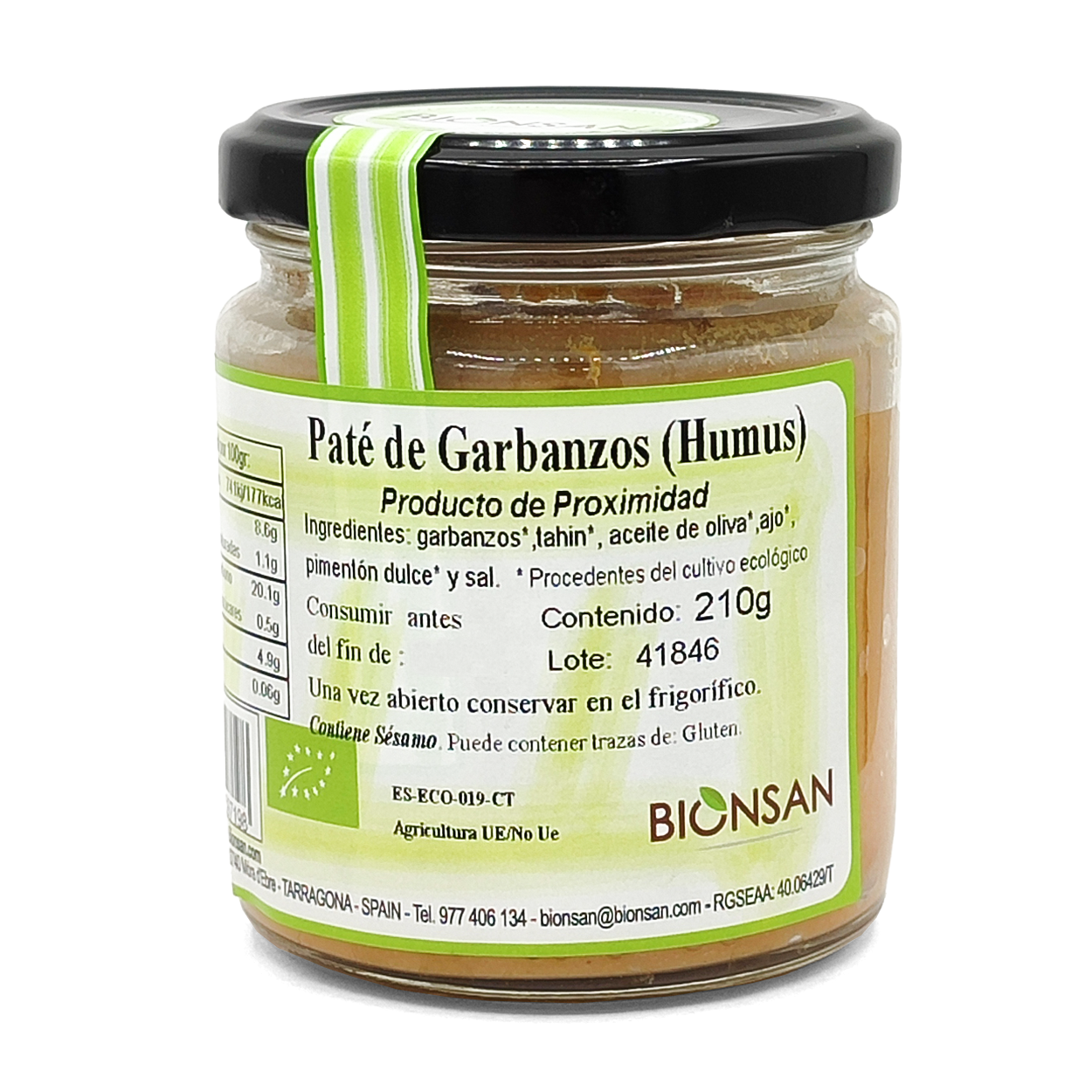 Hummus De Garbanzos Eco Bionsan 210gr_0