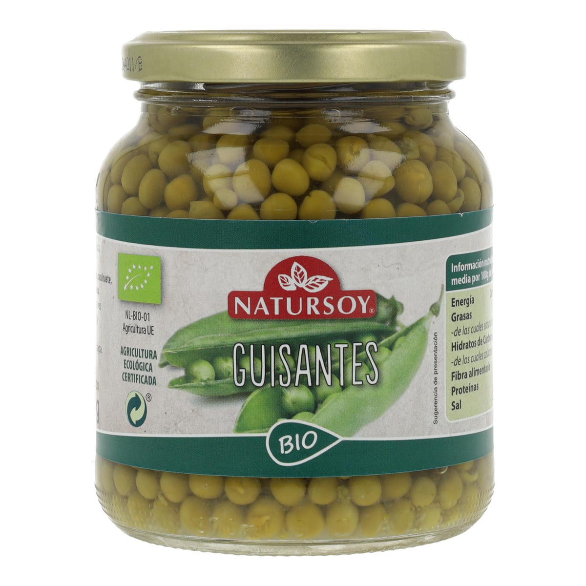 Guisantes ECO, 350 g. Natursoy