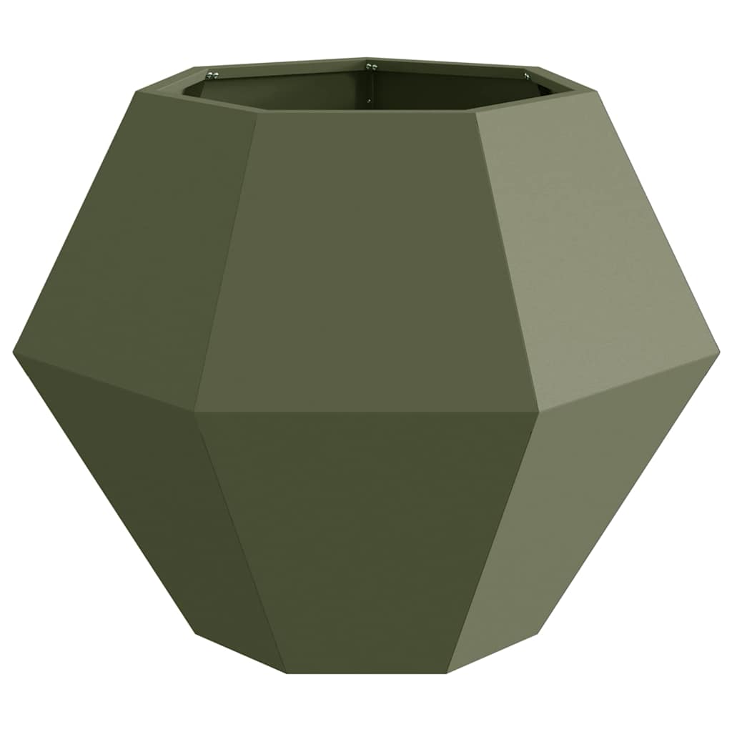 Jardinera Verde Oliva 75 X 75 X 60 Cm Acero_4