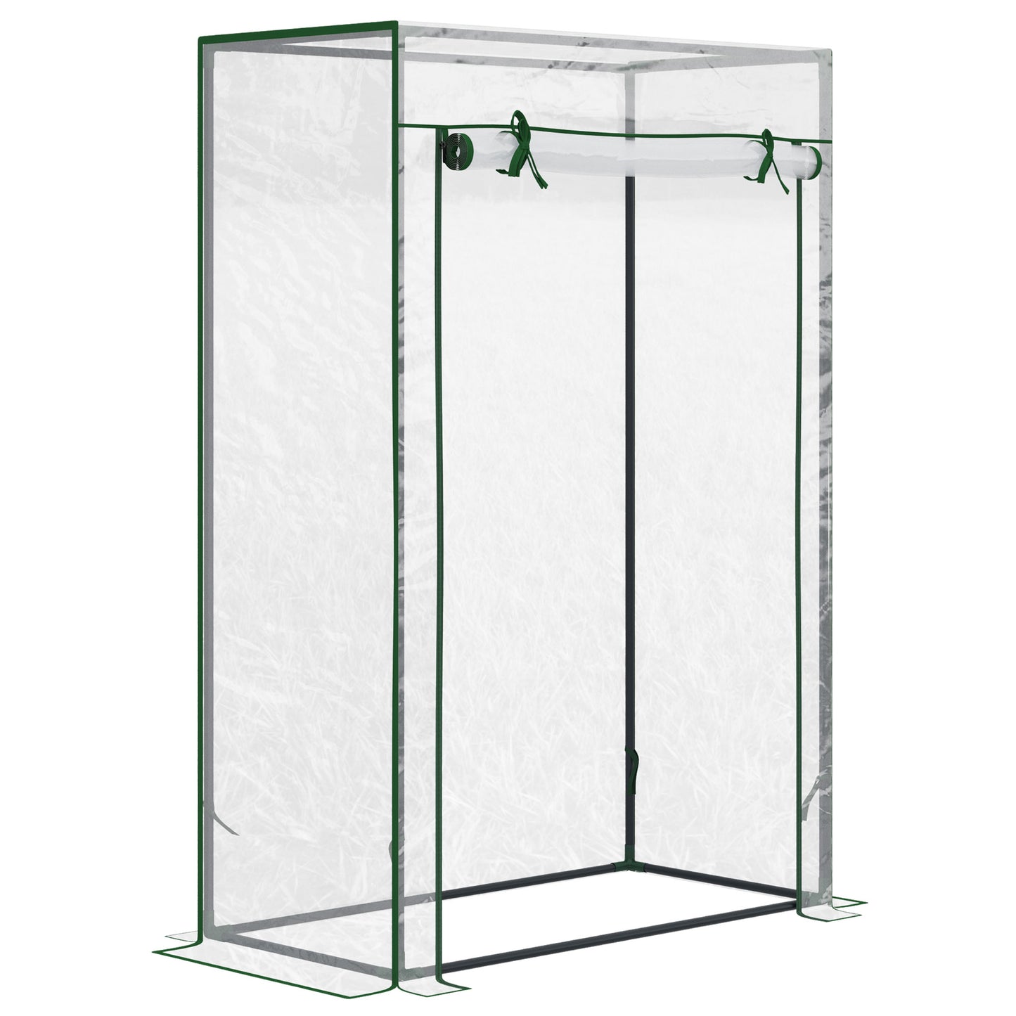 Outsunny Invernadero Con Puerta Enrollable De Acero 100x50x150 Cm Transparente_0