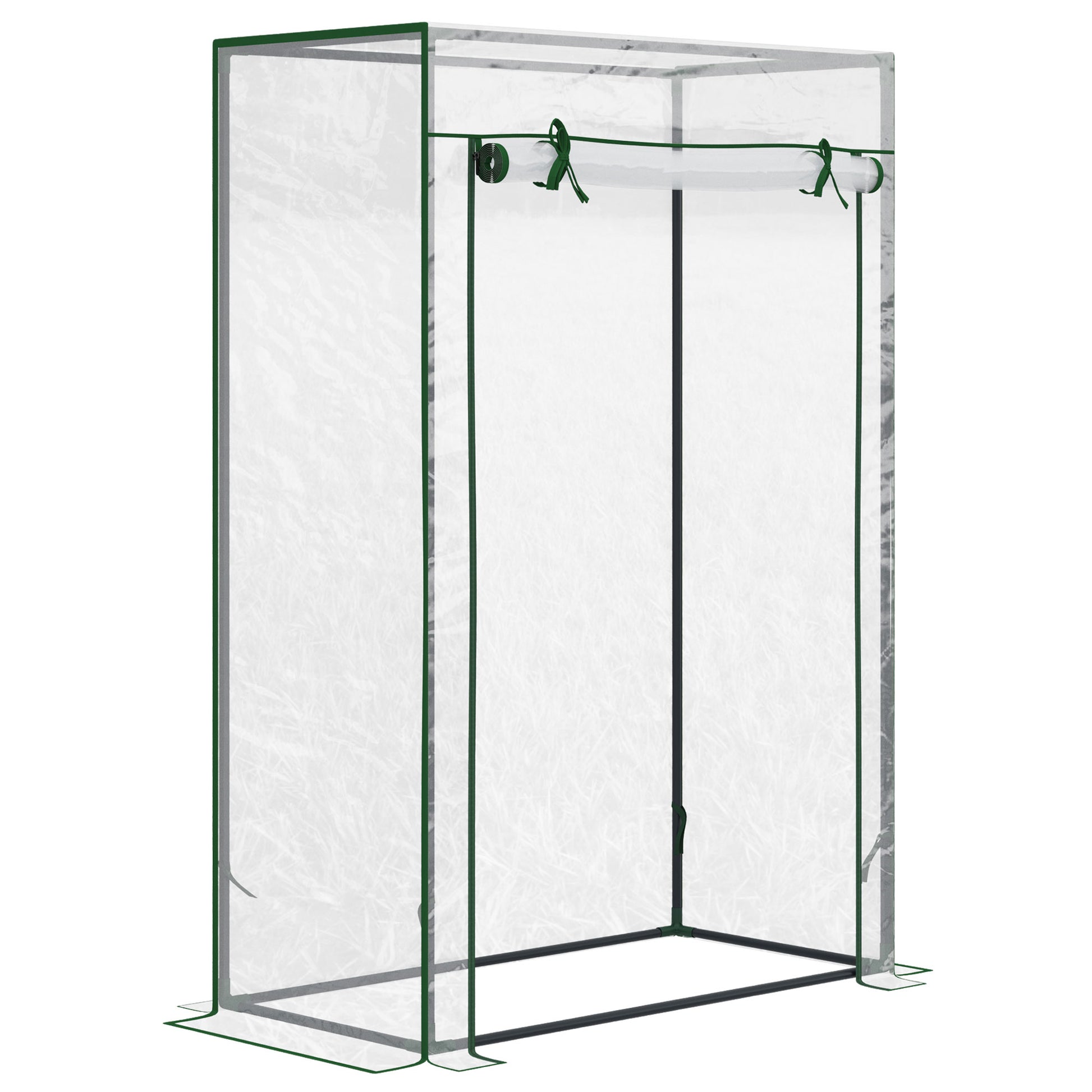 Outsunny Invernadero Con Puerta Enrollable De Acero 100x50x150 Cm Transparente_0
