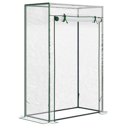 Outsunny Invernadero Con Puerta Enrollable De Acero 100x50x150 Cm Transparente_0