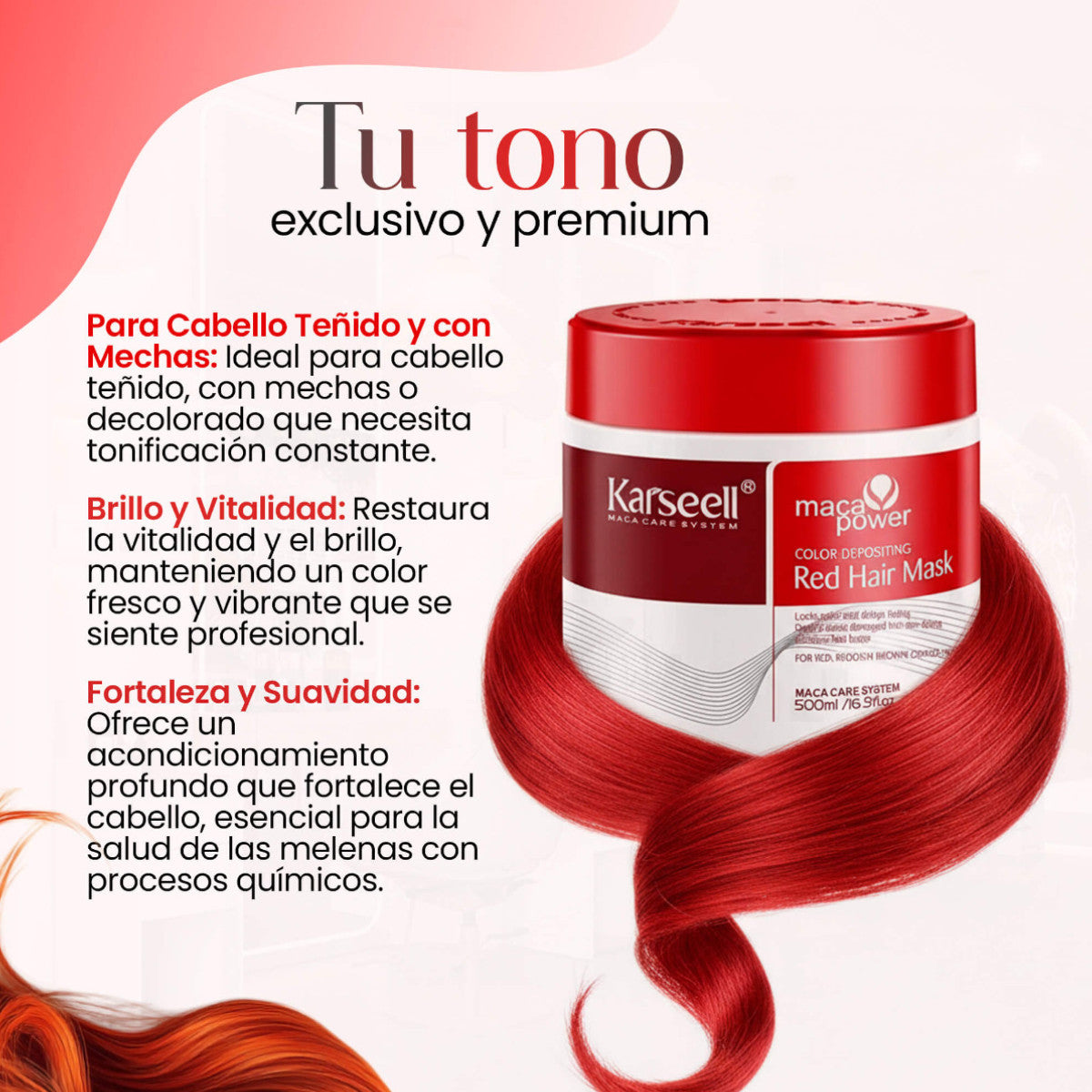 Mascarilla Pigmentante Roja Karseell 500 ml