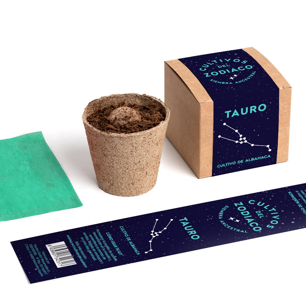 Cultivos del Zodiaco – Tauro, Kit de Cultivo con Semillas de Albahaca - Resetea_3