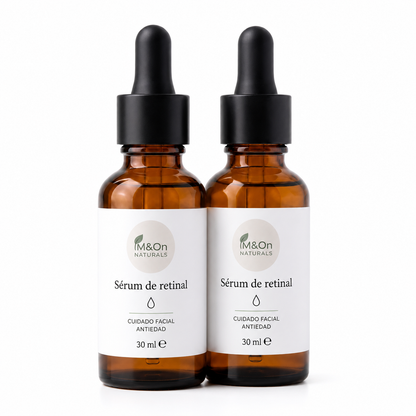 Pack 2 Sérums Faciales Retinal Y Ácido Hialurónico M&amp;on Naturals – Antiedad Y Antiarrugas – 2 X 30 Ml_0