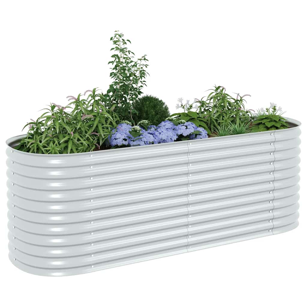 Arriate De Acero Galvanizado Plateado 240x80x81 Cm_3