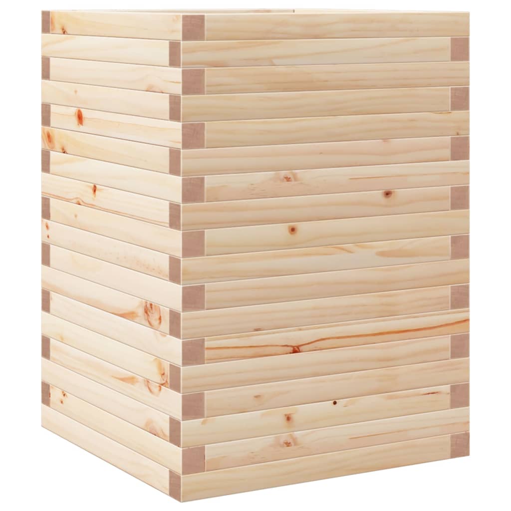 Jardinera De Madera Maciza De Pino 50x50x68,5 Cm_0