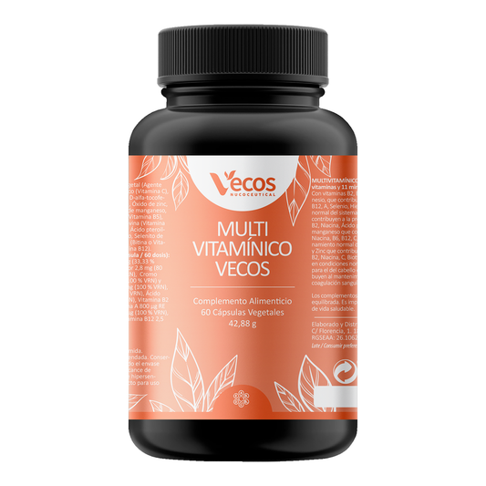 Multivitamínico Completo Vecos 60 Cápsulas | Energía Diaria Y Bienestar Inmunitario | 13 Vitaminas Y 11 Minerales_0