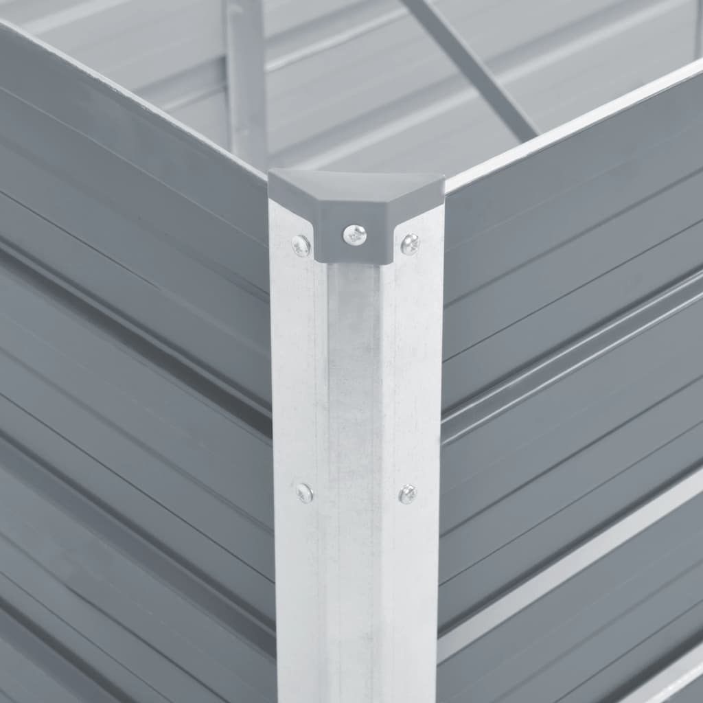 Arriate De Jardín De Acero Galvanizado Gris 100x40x77 Cm_4