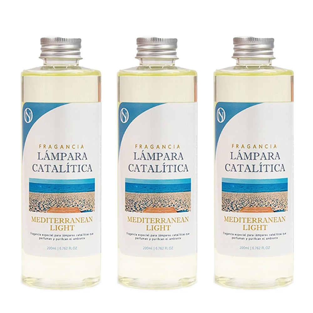 Pack 3x Fragancia Para Lámpara Catalítica 500ml: Aroma Mediterranean Light - Disfruta De Tu Aroma Favorito Más Tiempo_0