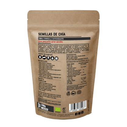 Semillas De Chía Bio 200g - Orgánica Superfoods_1