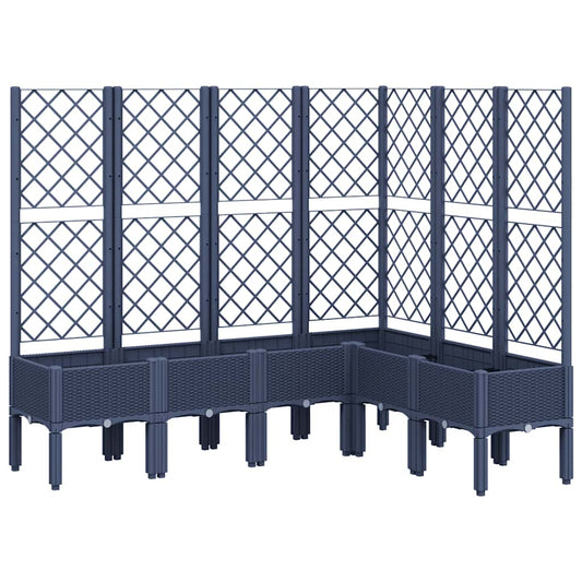 Jardinera Con Enrejado Pp Azul Gris 160x120x142 Cm_0