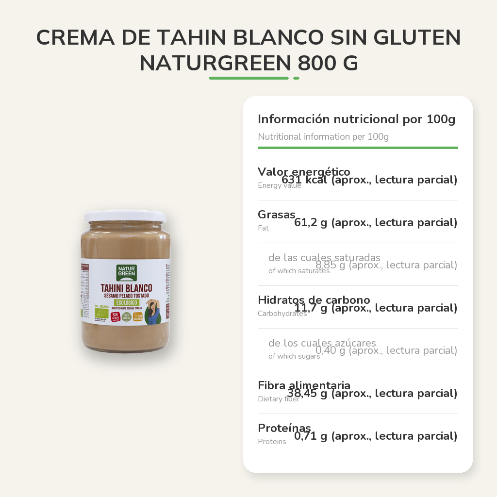 Información nutricional