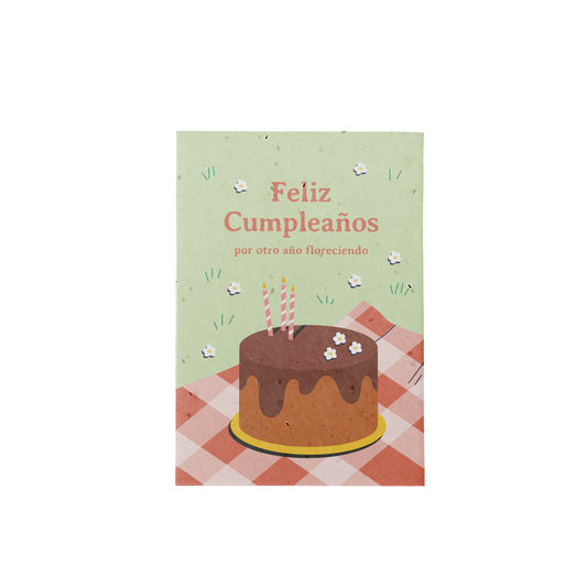 Postal Plantable "Feliz Cumpleaños" – Felicitación Original Que Florece, Regalo Con Vida | Resetea_0