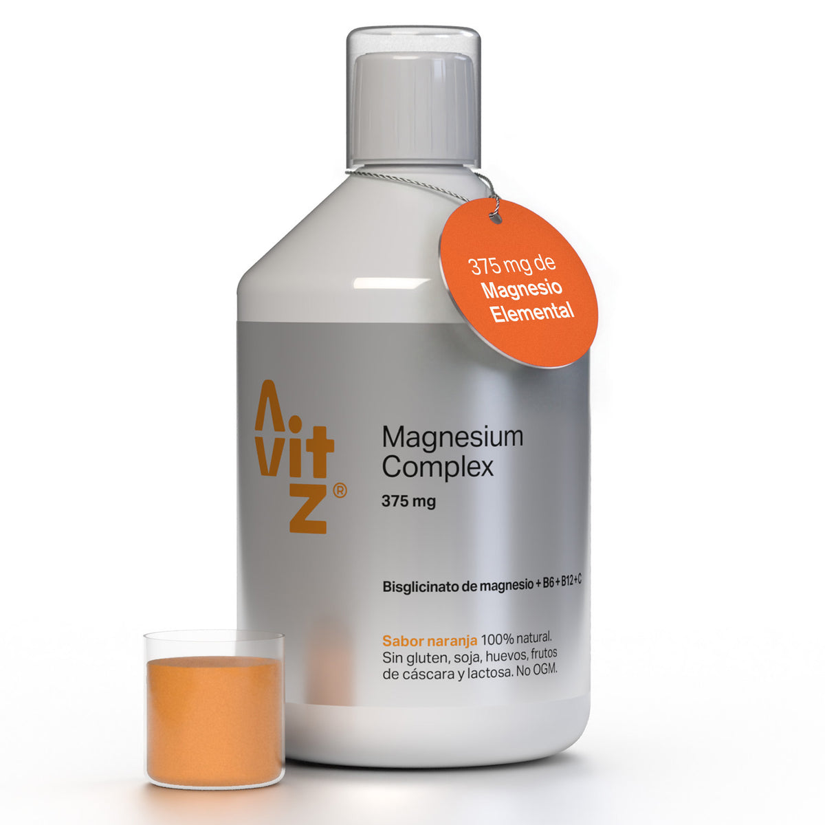 Avitz Magnesium Complex Líquido 500 Ml | Magnesio Bisglicinato + Vitaminas B6, B12 Y C_0