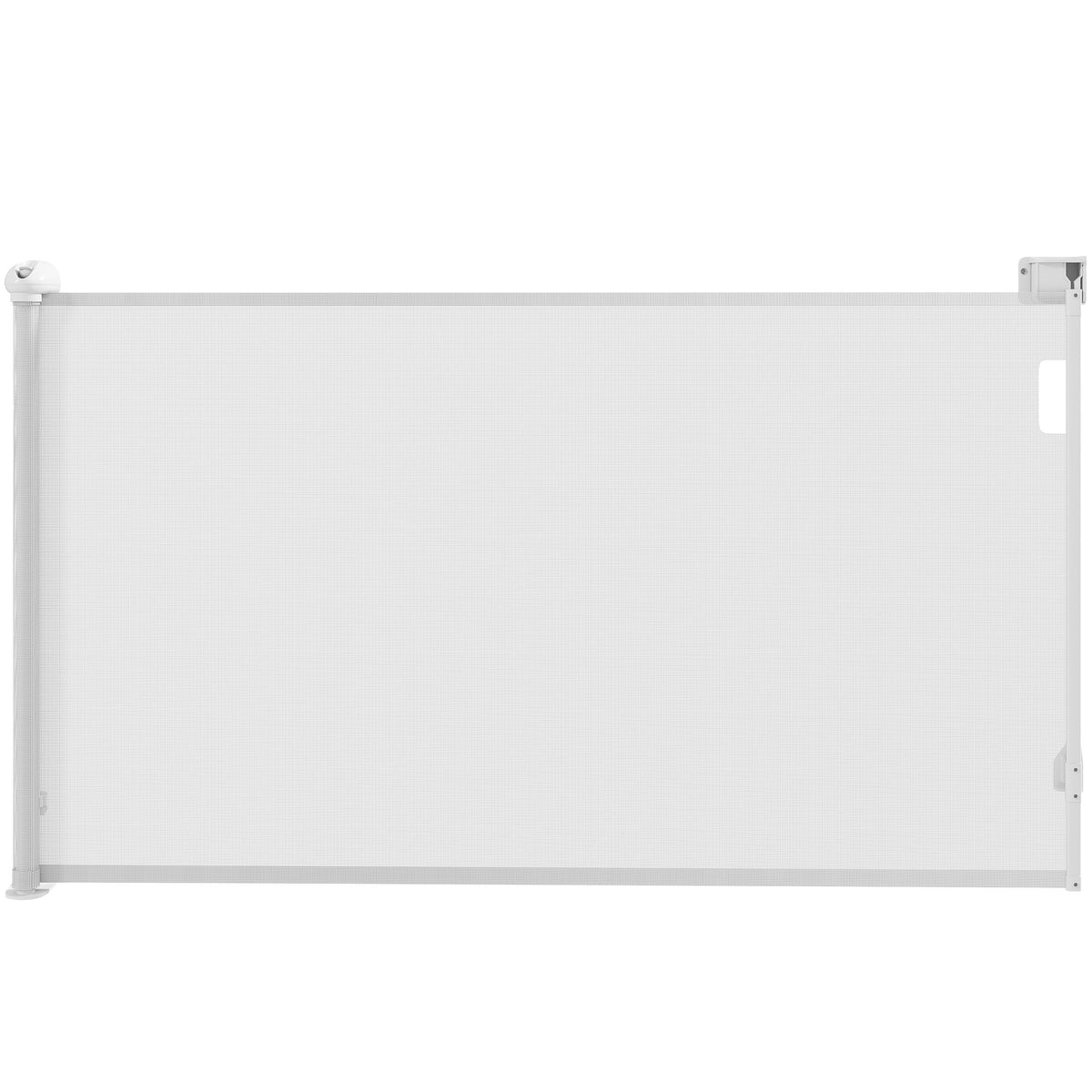 Pawhut Barrera Para Perros Retráctil 0-125 Cm Con Interruptor De Cierre Blanco_0