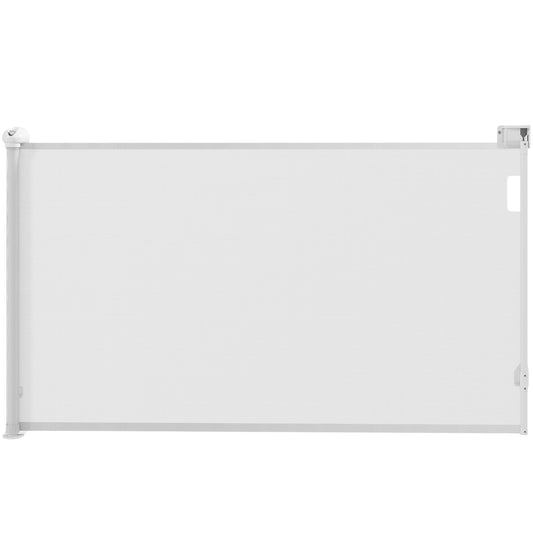 Pawhut Barrera Para Perros Retráctil 0-125 Cm Con Interruptor De Cierre Blanco_0
