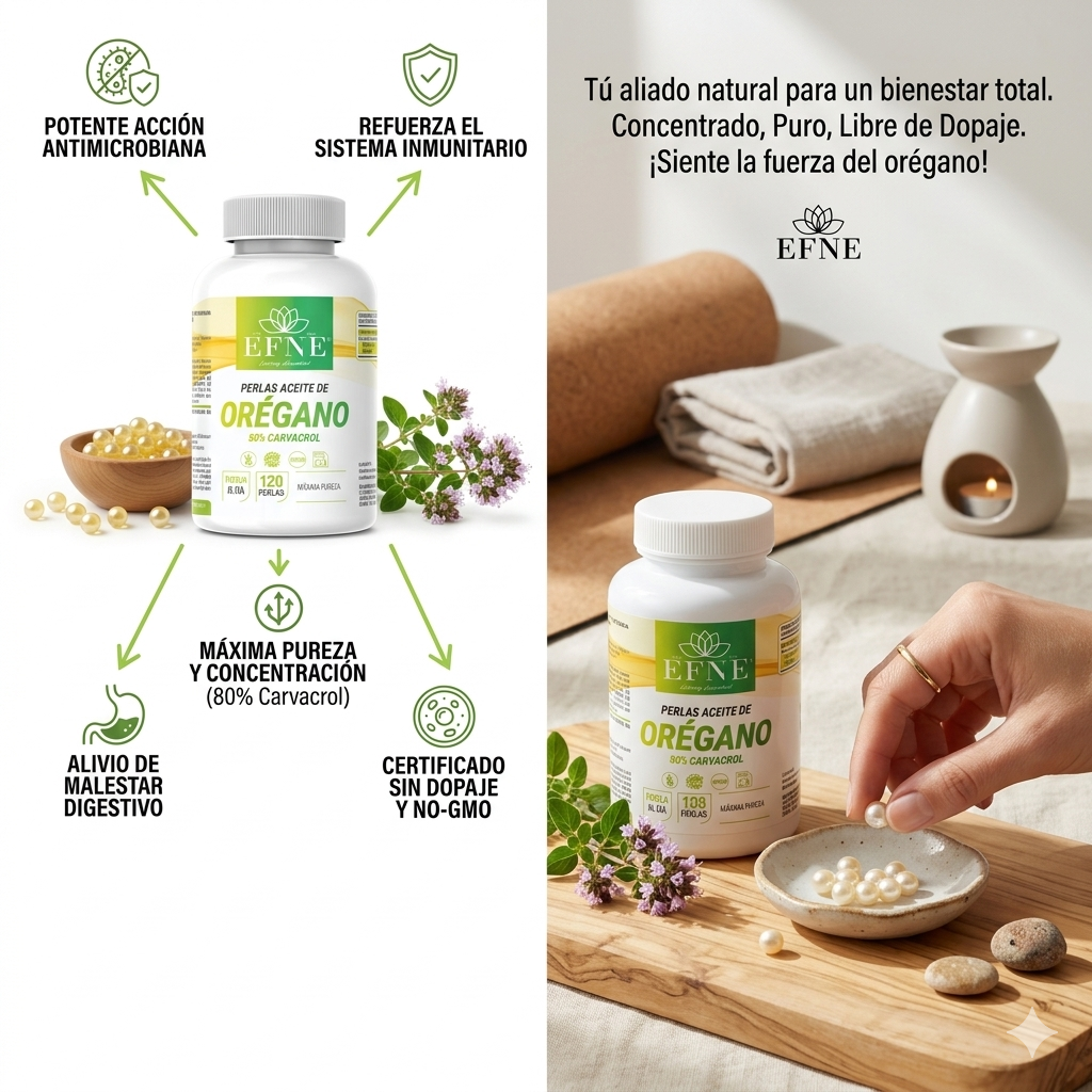 Aceite De Orégano Premium 80% Carvacrol (120 Perlas) - Efne_1