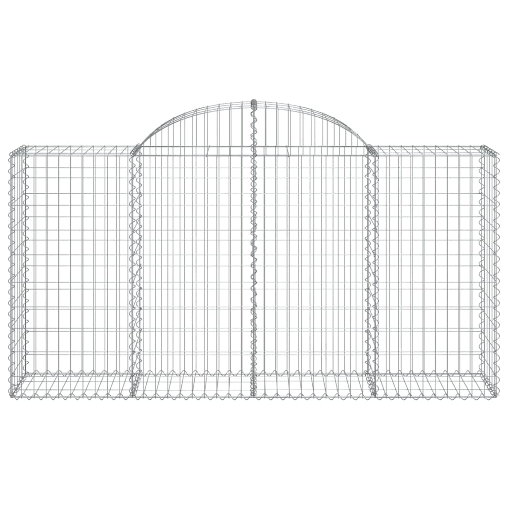 Cestas De Gaviones 13 Uds Forma Arco Hierro 200x50x100/120 Cm_3