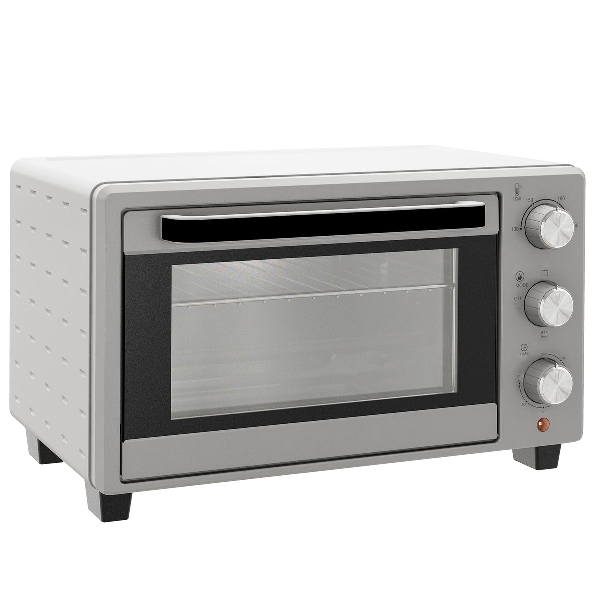 Homcom Horno Eléctrico De Sobremesa De 21l 1400w Con Temporizador Plateado_0