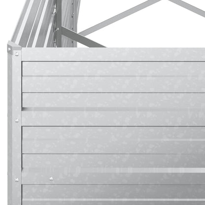 Arriate De Acero Galvanizado Plateado 320x80x45 Cm_5
