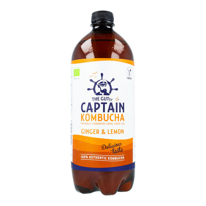 Bebida Kombucha BIO Jengibre y Limón Captain Kombucha 1 L