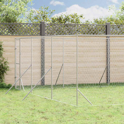Perrera De Exterior Acero Galvanizado Plateado 6x14x2 M_1