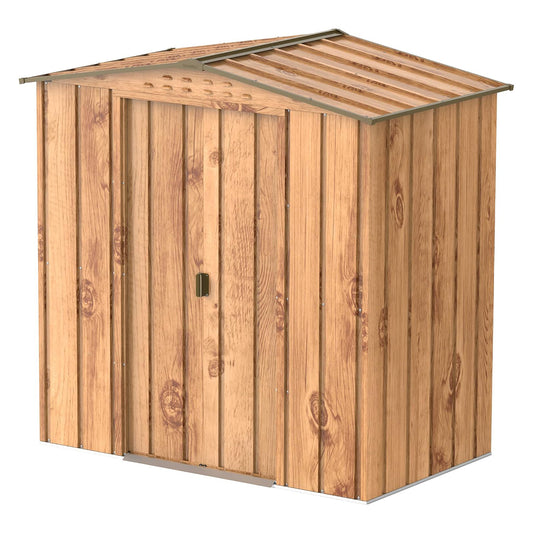Caseta Jardín Top Venus 6×4 Metal Imitación Madera_0