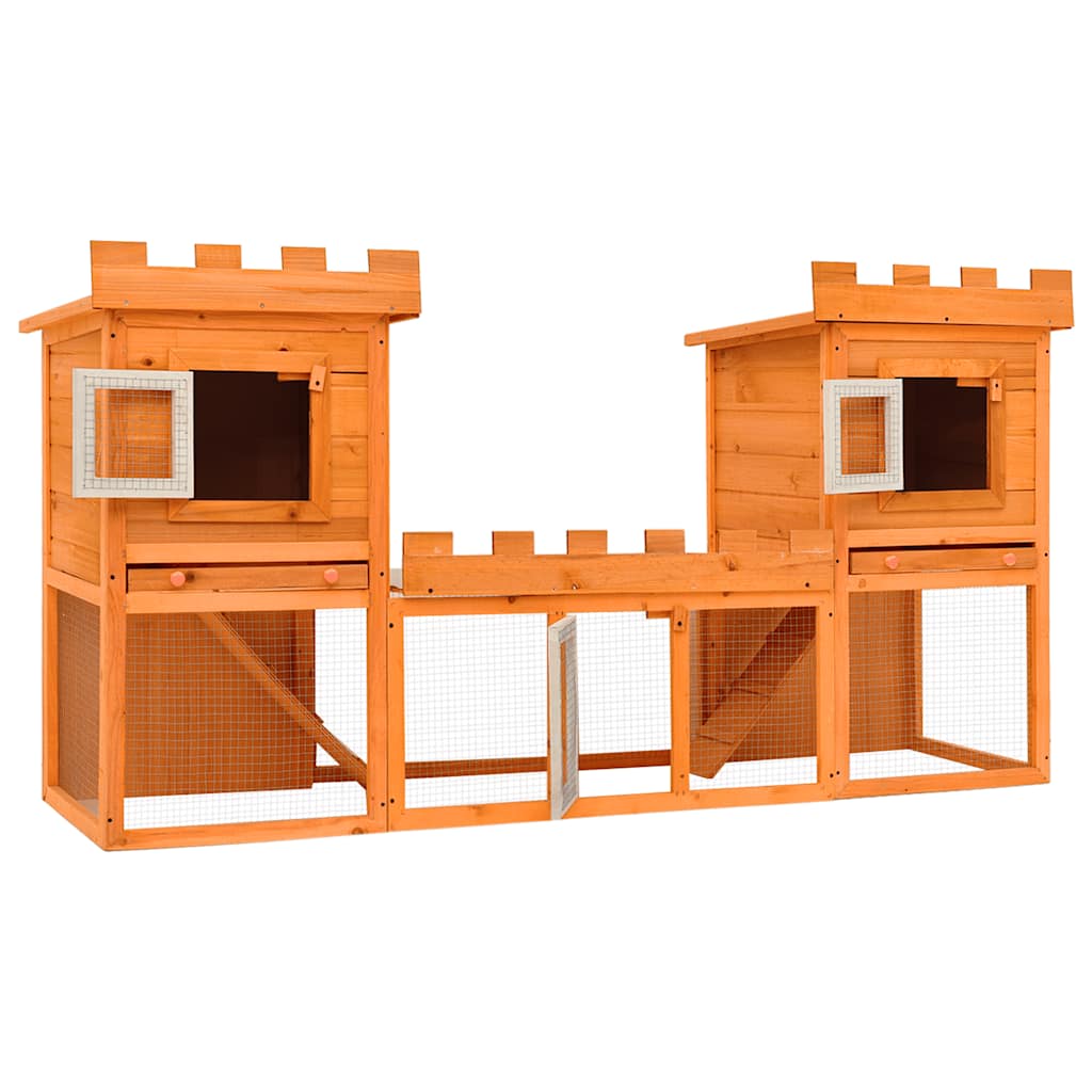 Casa Grande De Animales Jaula Conejera Doble Jaula De Madera_2