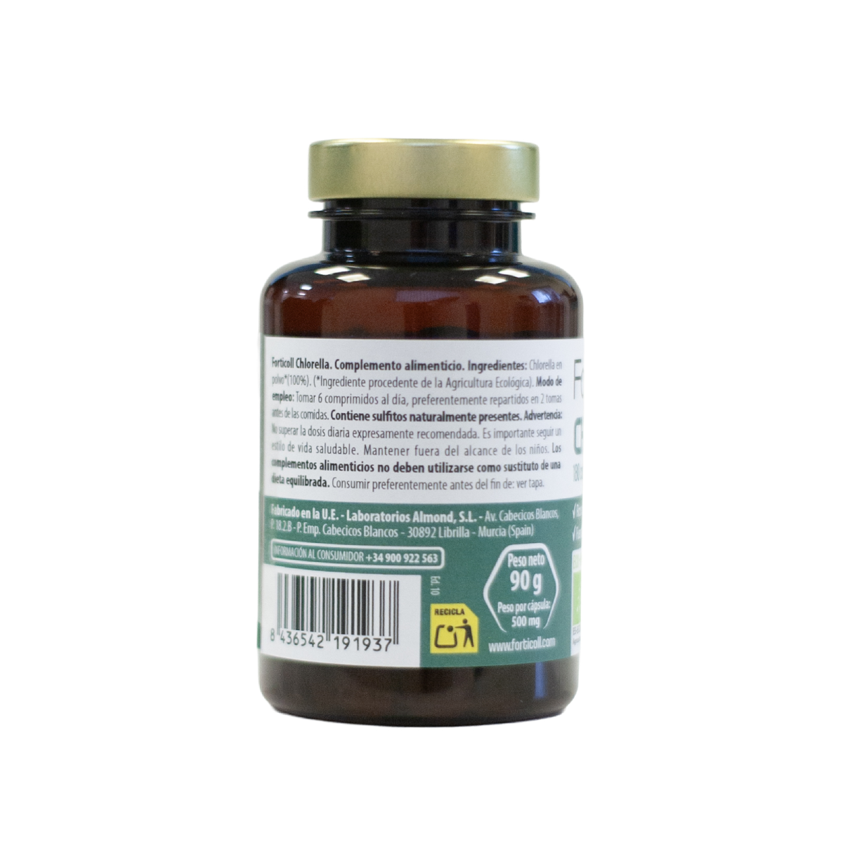 Chlorella Vita Superlife Forticoll 180 comprimidos, 90 gr